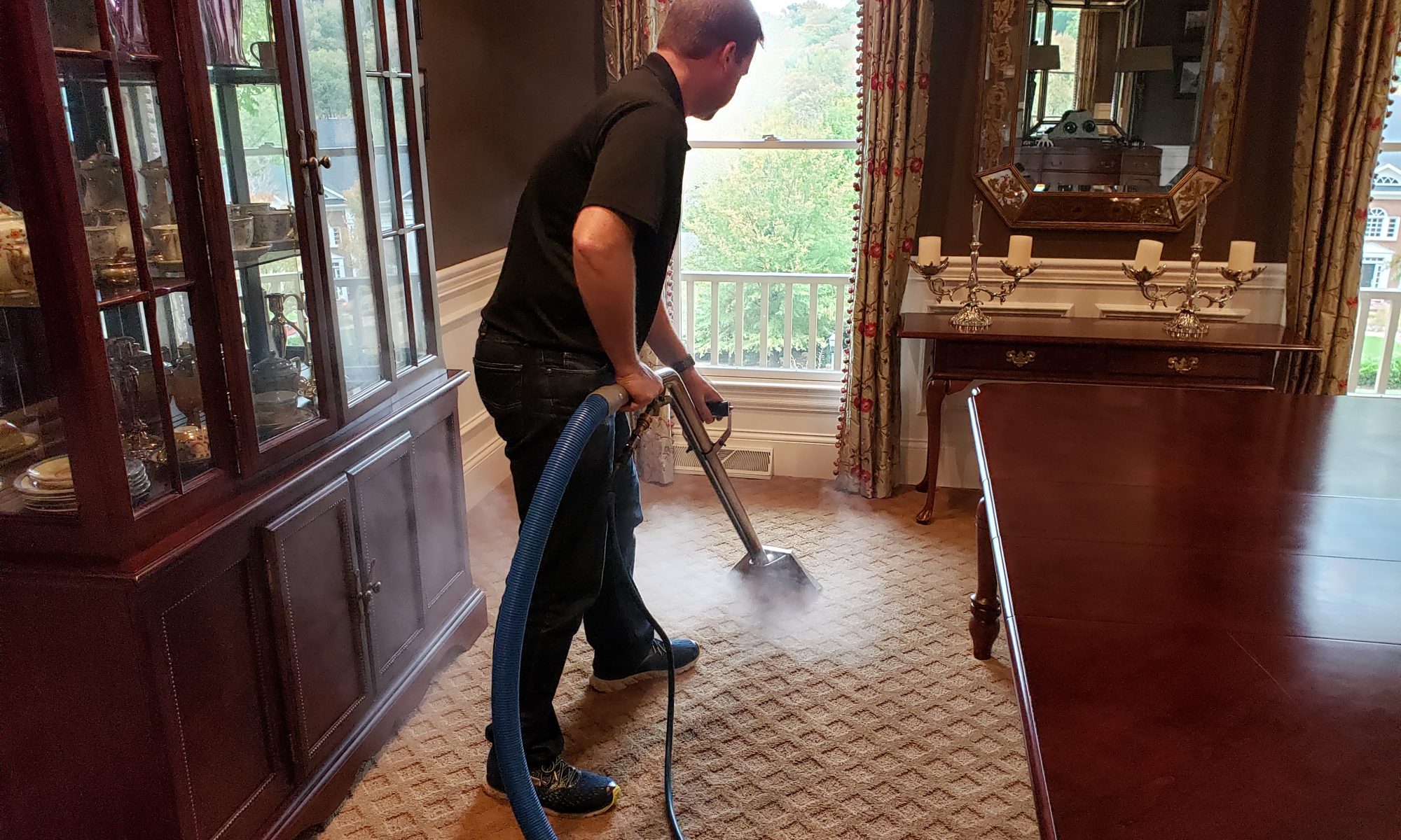 Andrew Cleaning Carpet